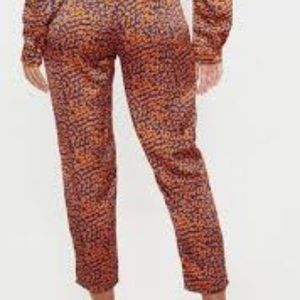 Pretty Little Thing Cigarette Satin Printed Pants